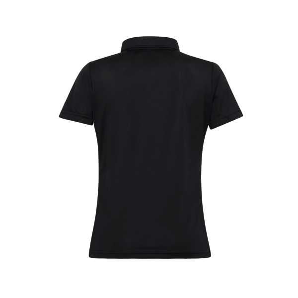 Black Dry Fit Performance Short Sleeve Polo Shirt For Women